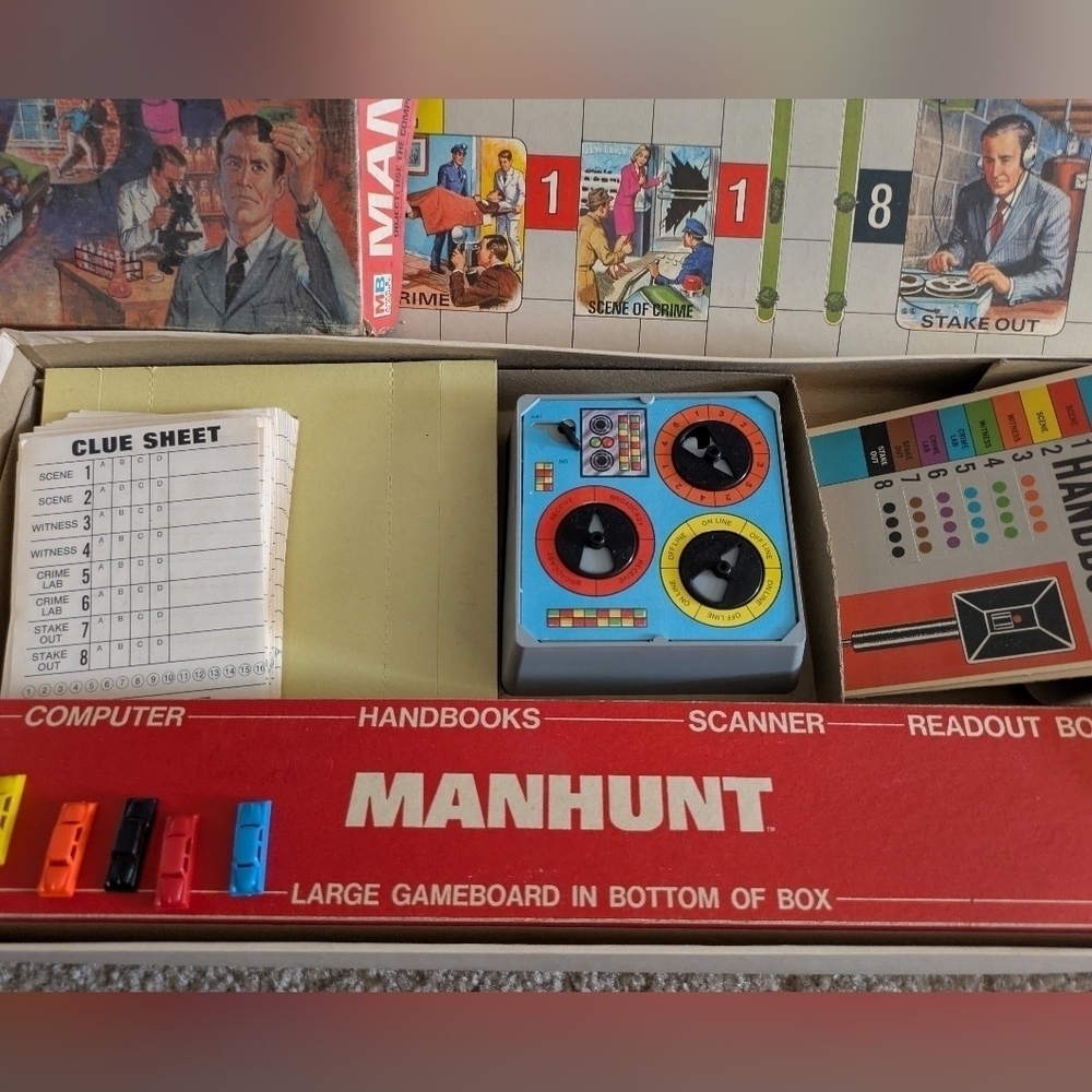 Vintage Manhunt Board Game Milton Bradley vintage - Picture 4 of 5